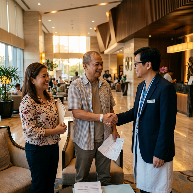 Doctor and patient handshake