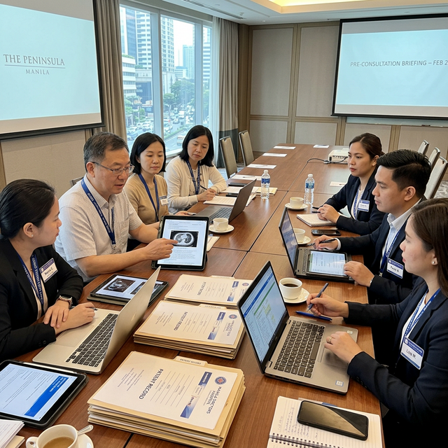 Medical team briefing